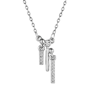 Women's Necklace Silver 925 With 3 Elements And Zircon 3A-KD771 Prince