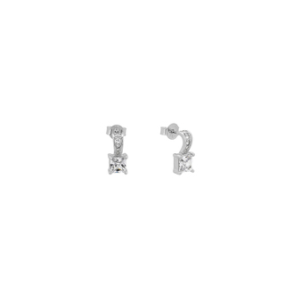 Women's  Earrings Zircon Baquettes Silver 925 3A-SC631 Prince