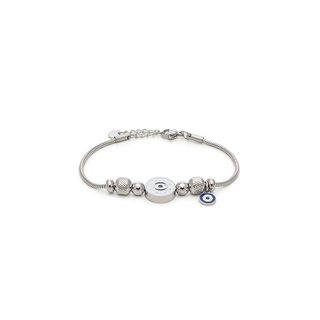 Women's Bracelet-Eye 2AB-BR003SWM Visetti 316L Steel-White Enamel