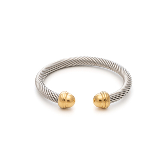 Women's Bracelet-Rod With Balls 42AG-BR014G Visetti 316L Steel With IP Gold Plating