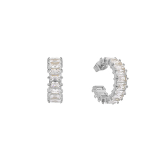 Women's Hoop Earrings Visetti 42AM-SC004SW Steel 316L-White Zircon