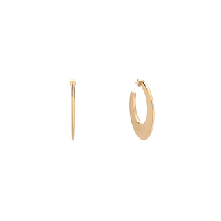 Women's Oval Hoop Earrings Visetti 42K-SC038G Steel 316L-Gold Plating IP 
