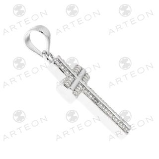 Women's Cross  With White  Zircons cz Silver 925 44911 Arteon