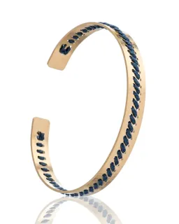 Women's Handmade Bracelet Loxovelonia Blue Rough Gold Brass 4970 LifeLikes
