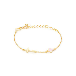 Women's Bracelet Cross Silver 925 Mother Of Pearl 4B-BR254 Prince