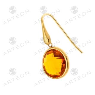 Women's Dangle Earrings Arteon 50374 Silver 925-Gold Plated With Round Stone Crystal
