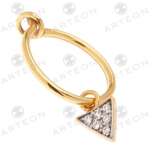Γυναικεία Σκουλαρίκια Κρικάκια Με Charm 50975 Arteon Ασήμι 925-Επιχρύσωση IP-Λευκά Ζιργκόνς cz
