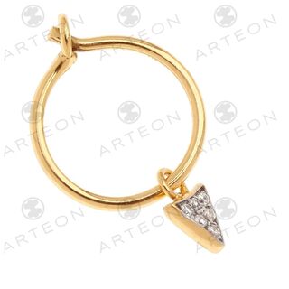 Γυναικεία Σκουλαρίκια Κρικάκια Με Charm 50975 Arteon Ασήμι 925-Επιχρύσωση IP-Λευκά Ζιργκόνς cz
