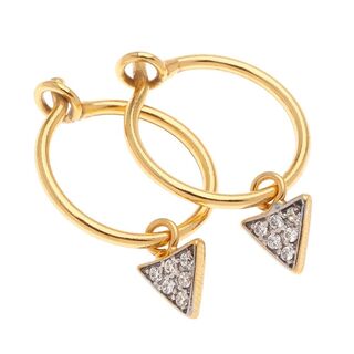 Γυναικεία Σκουλαρίκια Κρικάκια Με Charm 50975 Arteon Ασήμι 925-Επιχρύσωση IP-Λευκά Ζιργκόνς cz