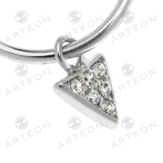 Γυναικεία Σκουλαρίκια Κρικάκια Με Charm 50975 Arteon Ασήμι 925-Επιχρύσωση IP-Λευκά Ζιργκόνς cz