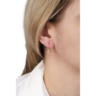 Women's Hoop Earrings Zircon Silver 925 Gold Platet 50989 Arteon