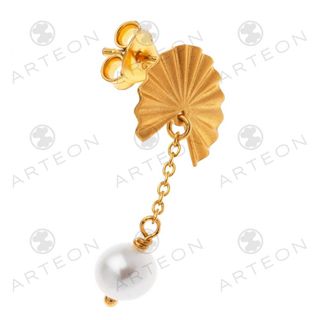 Women's Earrings Fans 51054 Arteon Silver 925 Gold Plated