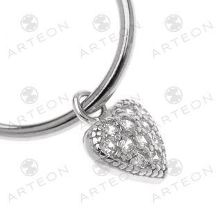 Women's Hoop Earrings Heart  51058 Arteon Silver 925