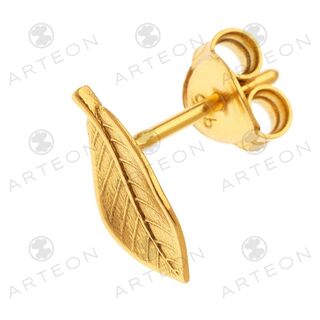 Women's Earrings Arteon 51240 Leaves Made of 925 Sterling Silver-Gold Plated IP