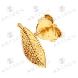 Women's Earrings Arteon 51240 Leaves Made of 925 Sterling Silver-Gold Plated IP