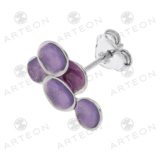 Women's Stud Earrings With Petals 51301 Arteon Silver 925-Gold Plating-Enamel
