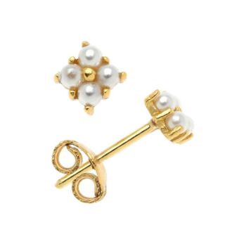 Womens Stud Earrings 51302 Arteon Silver 925-Gold Plated-Pearl