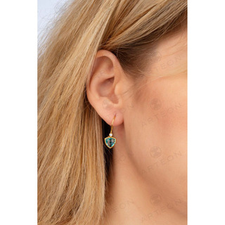 Women's Drop Earrings Arteon 51517 Silver 925-Gold Plated With Stone