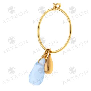 Γυναικεία Σκουλαρίκια Κρικάκια Από Ασήμι 925ο Με Σταγόνες Από Alloy Και Πέτρες 51528 Arteon