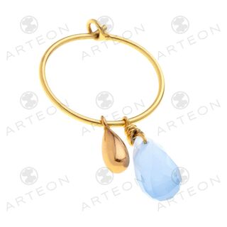 Γυναικεία Σκουλαρίκια Κρικάκια Από Ασήμι 925ο Με Σταγόνες Από Alloy Και Πέτρες 51528 Arteon