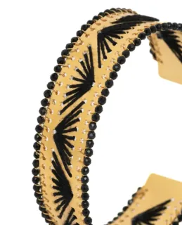 Women's Handmade Bracelet Zirconia Nufaro Black Brass 5357 LifeLikes