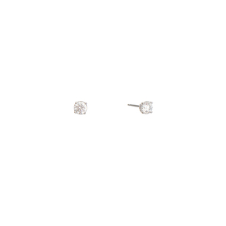Women's Stud Earrings Silver 925 Zircon Solitaire 5TV-SC002 Prince