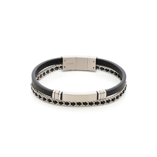 Men's Bracelet Visetti 61C-BR384SB Steel 316L-Leather