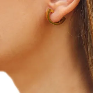 Women's Hoop Earrings Ainara Steel CPE388 Anartxy