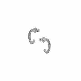 Women's Hoop Earrings Zircon Silver 925  8A-SC180 Prince