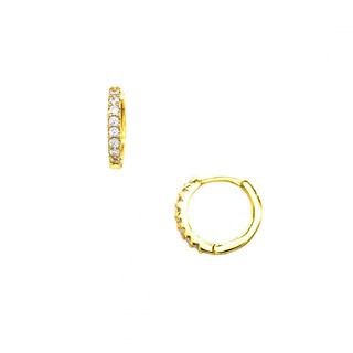 Women's Hoop Earrings Zircon Silver 925  9A-SC128 Prince