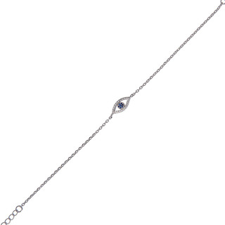 Women's Bracelet Silver 925 Eye Zircon 9B-BR062 Prince