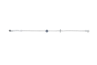 Women's Bracelet Silver 925 Cross-Target Zircon Plating 9B-BR064-1 Prince