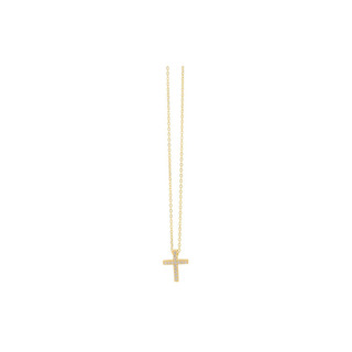 Women's Necklace Cross Silver 925 Gold Plated-Zircon 9C-KD009-3 Prince