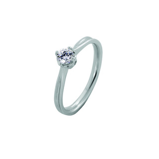Γυναικείο Δαχτυλίδι Μονόπετρο-Ζιργκόν Ασήμι 925 Επιπλατινωμένο 9D-RG009-1 Prince