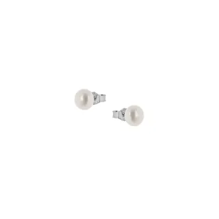 Women's Stud Earrings Silver 925 Genuine Freshwater Pearl 9W-SC003-1 Prince