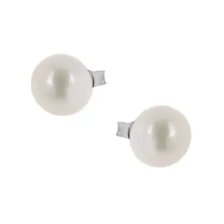 Women's Stud Earrings Silver 925 Genuine Freshwater Pearl 9W-SC004-1 Prince