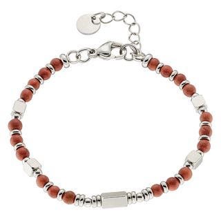 Ανδρικό Βραχιόλι Με Ημιπολύτιμες Πέτρες Ατσάλι 316L N-00557 Artcollection