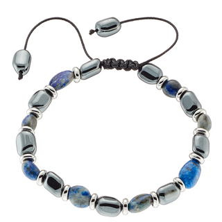 Unisex Βραχιόλι Με Ημιπολύτιμες Πέτρες Ατσάλι 316L N-00559 Artcollection