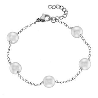 Women's Bracelet Steel With Pearls 316L N-00795 Artcollection