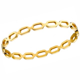 Women;s Bangle Oval Big Links  Glossy Bracelet Steel 316L N-00999 Artcollection
