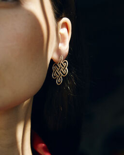 Women's Hoop Earrings ASTRID Bronze Silver Plated Desperate Design