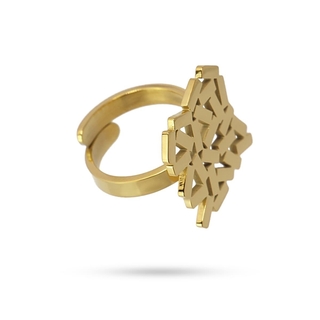 Women's Ring Zagreb AAN833D14 Anartxy Surgical Steel 316L-Gold Plated