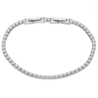 Γυναικείο Βραχιόλι N-01059 Artcollection Ατσάλι 316L Λευκά Κρύσταλλα