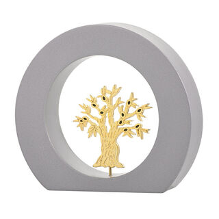 Διακοσμητικό Γούρι Δέντρο Της Ζωής Prince AT-GR203 Μπρούντζος-Ξύλο Γκρι Λάκα