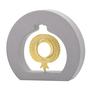 Διακοσμητικό Γούρι Ρόδι Prince AT-GR204 Μπρούντζος-Ξύλο Γκρι Λάκα