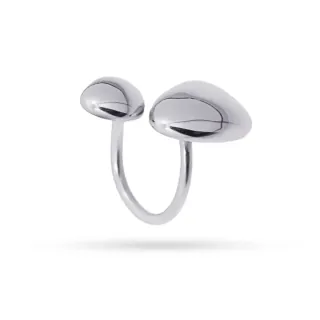Women's Ring Two Ring 316L Steel BAN146PL-Anartxy