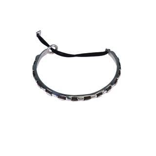 Men's Handmade Cuff Bracelet BC18 Hibsiea Jewels Silver 950-Cord
