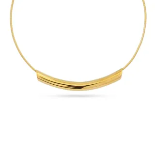 Women's Necklace Tunnel Steel-Gold Plated BCO936D Anartxy