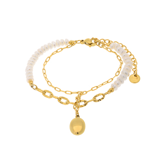 Women's Bracelet With  Pearls Visetti BE-WBR013G Steel 316L-Gold IP
