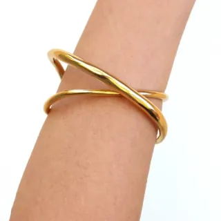 Women's Fixed Bracelet Steel-Gold Plated BPU789D Anartxy
